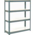 Global Equipment Extra Heavy Duty Shelving 48Wx24Dx60H 4 Shelves 1200 lbs. Cap. Per Shelf GRY 235417GY